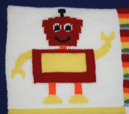 The Knitbots baby blanket