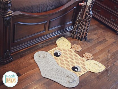 Rusty the Giraffe Safari Animal Rug