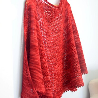 Crimson Dawn Shawlette