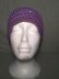 Crocheted Purple Waves Messy Bun Hat