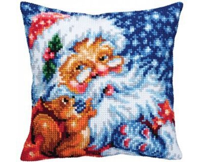 Collection D'Art Santa Claus Cross Stitch Cushion Kit - 40cm x 40cm