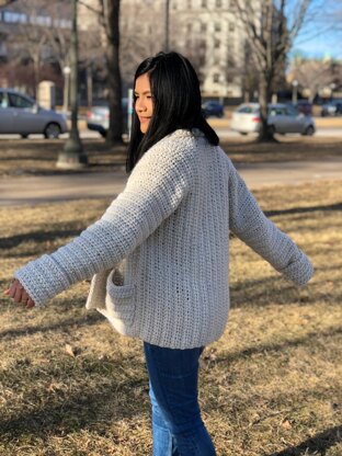 Crochet buttoned sweater