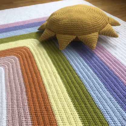 Rainbow Blanket and Sun Pillow Pattern