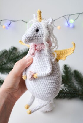 Pegasus with coffee amigurumi