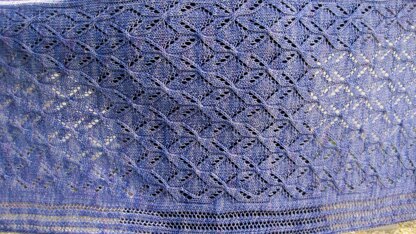 Cable Lace Snowflake Shawl