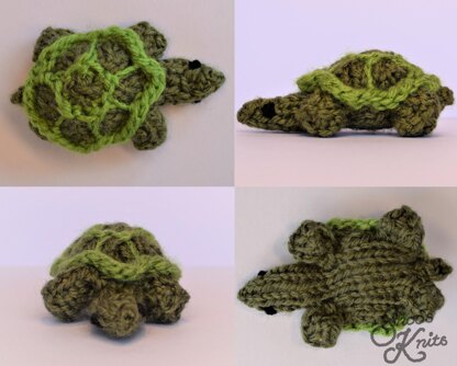 Three Tortoises Turtles Zoo Toy Knitting Pattern Snoo's Knits