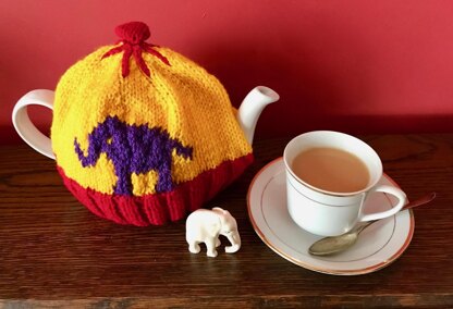 Eleanora Elephant Tea Cosy in Patons Fab DK