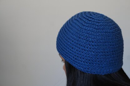 Knit stitch beanie
