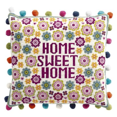Historical Sampler Company Flower Home Sweet Home Tapestry Kit - 42 x 41 cm