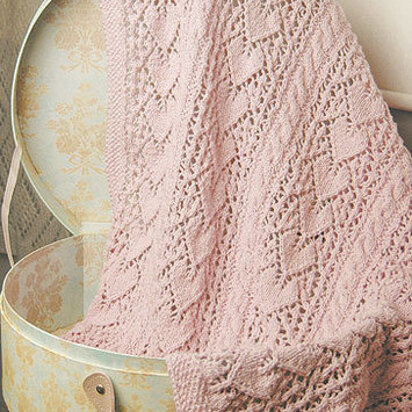 Heirloom Hearts Baby Blanket in knit One Crochet Too Cozette - 1986 - Downloadable PDF