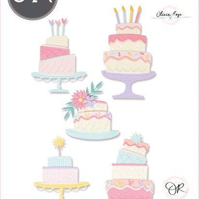 Sizzix Thinlits Die Set Build a Cake by Olivia Rose