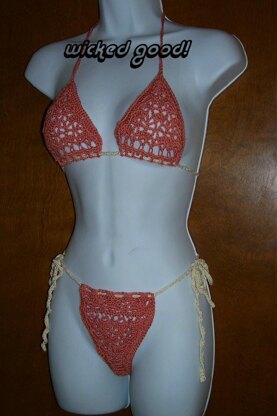 Wicked Good Thong Bikini crochet pattern Crochet pattern by Sandi Hagan