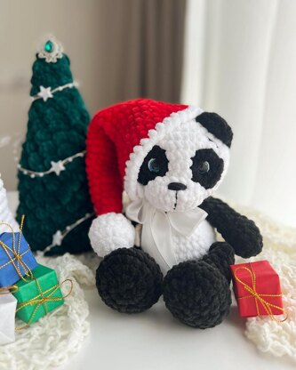 Christmas baby panda