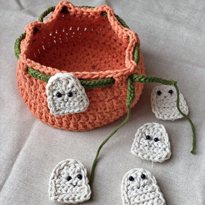 Halloween Pumpkin Bag of Ghosts