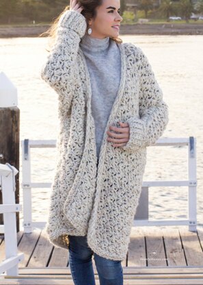 Coastal Fog Chunky Cardigan