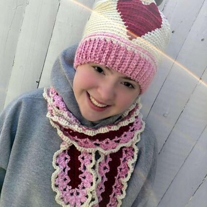 Hippie Heart Hat Crochet Beanie Pattern For Adults