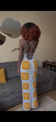 Granny square maxi dress