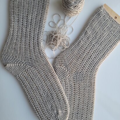 Flanken crochet socks