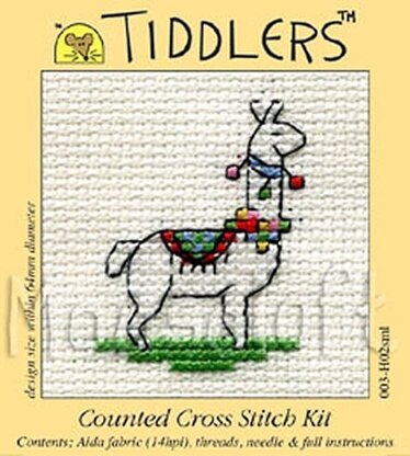 Mouseloft Llama Tiddlers Cross Stitch Kit - 75 x 80 x 10