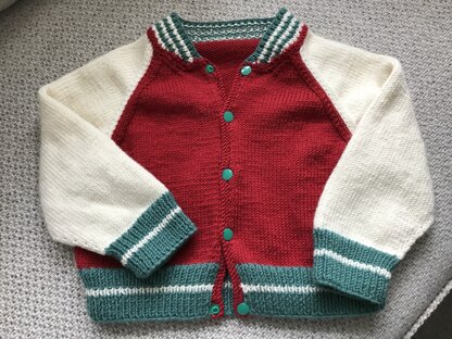 Kids' Baseball Jacket in Debbie Bliss Baby Cashmerino