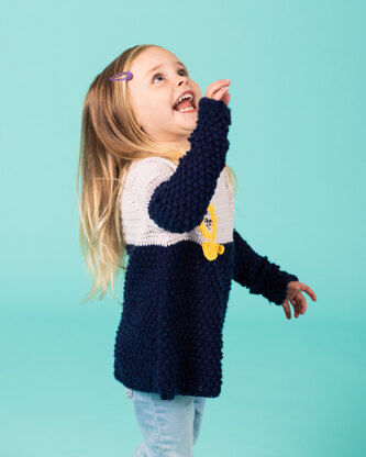 My Little Friend Jumper - Free Crochet Pattern For Babies and Kids in Paintbox Yarns Baby DK by Paintbox Yarns