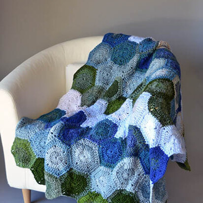 Lilypad Afgan in Universal Yarn Major - Downloadable PDF