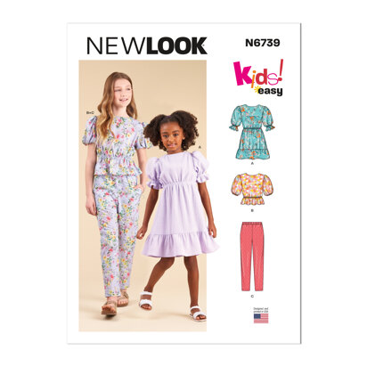 MCCALLS Pattern M7709 Girls Tops, Dresses, and Leggings Sizes 3-4