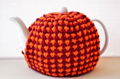 Retro Tweed 4 Cup Teapot Cosy Knitting Pattern