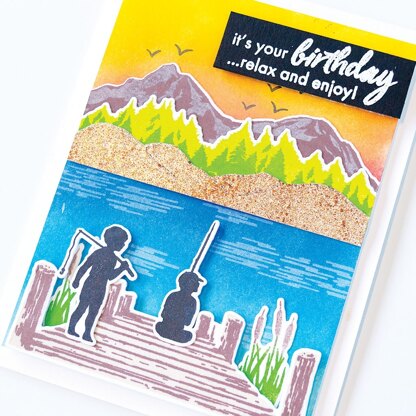 Hero Arts Color Layering Clear Stamps 4"X6" - Mountains At The Lake