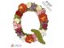 Floral letter Q crochet applique pattern