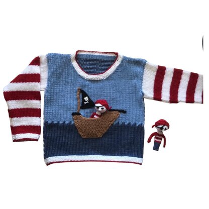 Pirate Boat Sweater and Finger Puppets