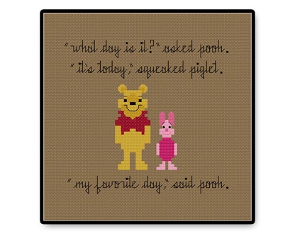 Pooh and Piglet - PDF Cross Stitch Pattern