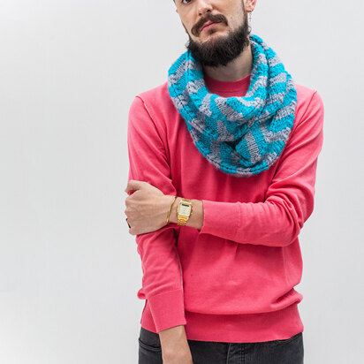 "Raphael Cowl" - Cowl Knitting Pattern For Men in Debbie Bliss Paloma