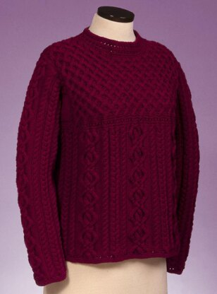 Cable and Lattice Pullover #130