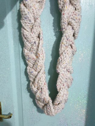Chunky Crochet Braided Scarf
