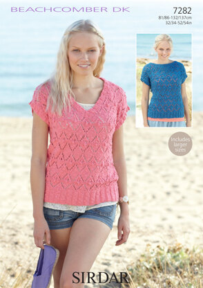 Tops in Sirdar Beachcomber Dk - 7282 - Downloadable PDF