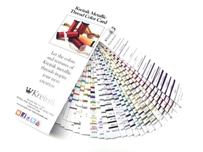Kreinik Metallic Threads Shade Card
