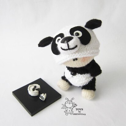 Pebble doll Panda