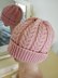 Easy Lace Cable Hat Womens Mens Unisex Straight Needles