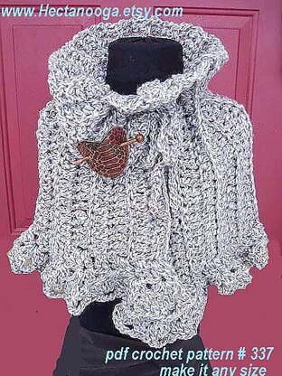 337, CHUNKY STYLE CAPE/SHAWL/PONCHO