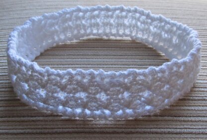 Mock Cables and Lace Baby Headband