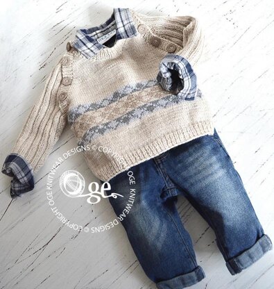 Trendy little man's sweater P091