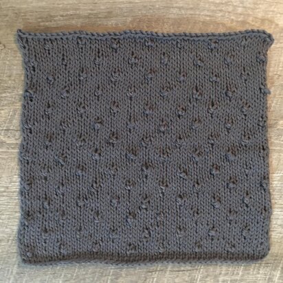 Knitted Square Popcorn Stitch