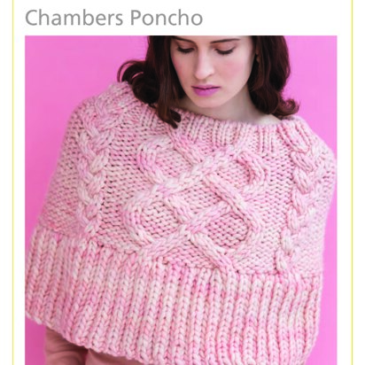 Chambers Poncho in Malabrigo Rasta - Downloadable PDF