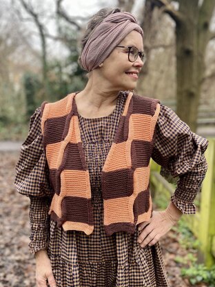 Patchwork Cable Vest