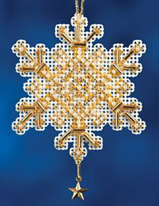 Mill Hill Gold Crystal Cross Stitch Kit - 6cm x 7cm