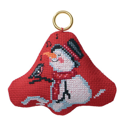 Permin Snowman Cross Stitch Kit - 9 x 8 cm