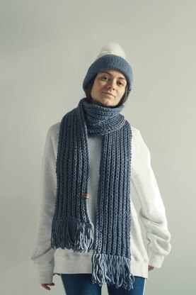 Set: Double Brim Hat & Brioche Scarf + Video