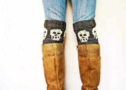 Snuggly Skull Boot Cuffs