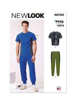 New Look Men's Knit Top and Pants N6760 - Paper Pattern, Size A (S-M-L-XL-XXL)